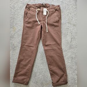 Torrid Chocolate Brown Pants with Drawstring. Weekend Boyfriend Midrise. Size 0